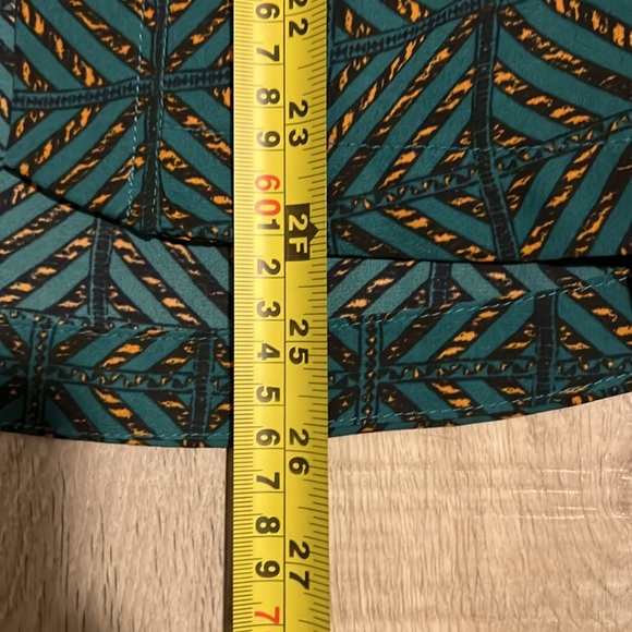 Leith Teal Colonial Geo Block Kimono - Picture 6 of 8